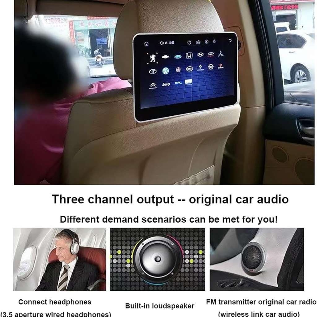 Écran Appuie-Tête HD 1080P avec Bluetooth et FM - الصورة 5