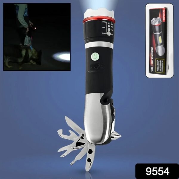 ⁦Lampe de Poche 13-en-1 avec Coupe-Ceinture – مصباح يدوي متعدد الوظائف 13×1 مع قاطع الحزام⁩ - الصورة ⁦3⁩