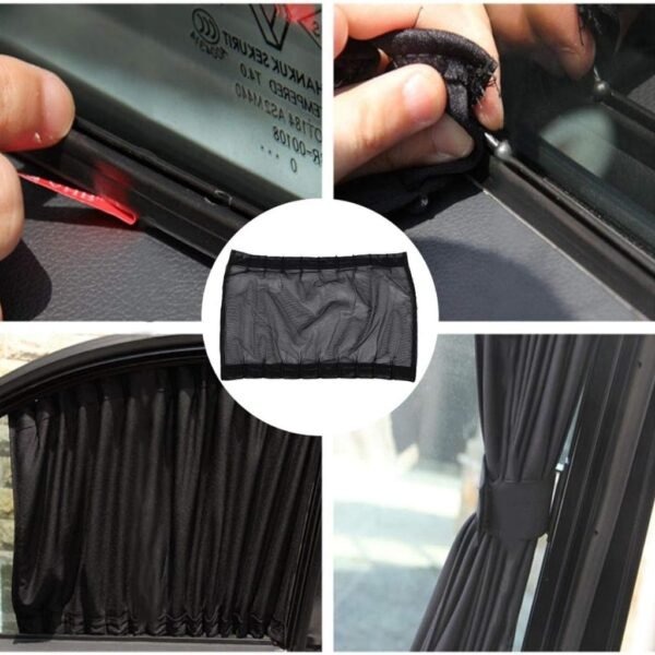 ⁦Rideaux Pare-Soleil Universels pour Vitres Latérales – Maille Respirante & Anti-UV⁩ - الصورة ⁦7⁩