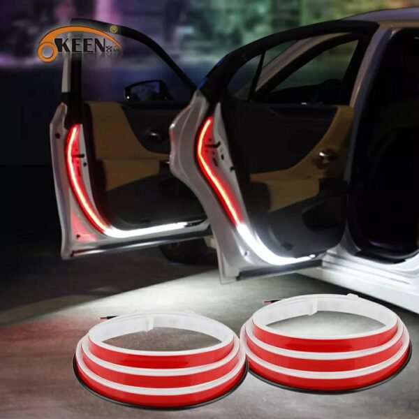 Bande LED d’Avertissement pour Portière – Lumière Rouge et Blanche 120 cm