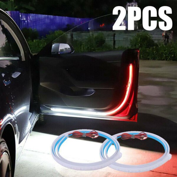 ⁦Bande LED d’Avertissement pour Portière – Lumière Rouge et Blanche 120 cm⁩ - الصورة ⁦2⁩