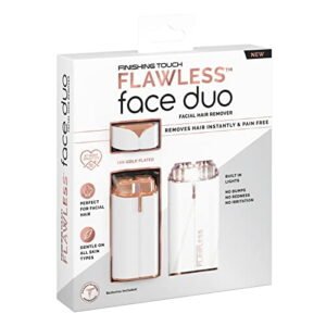 Flawless Face Duo – Épilateur Visage Compact à LED, Doux et Précis