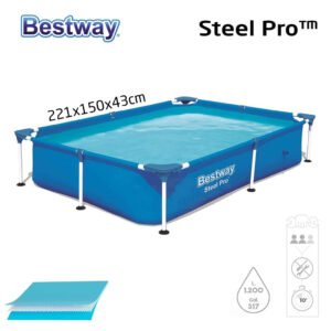 Piscine Tubulaire Enfant Steel Pro 221 x 150 x 43 cm Bestway – مسبح أطفال بإطار معدني قوي
