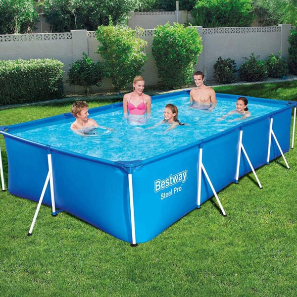 ⁦Piscine Tubulaire Rectangulaire Steel Pro 400 x 211 x 81 cm Bestway – مسبح عائلي بإطار قوي وسعة كبيرة⁩ - الصورة ⁦6⁩