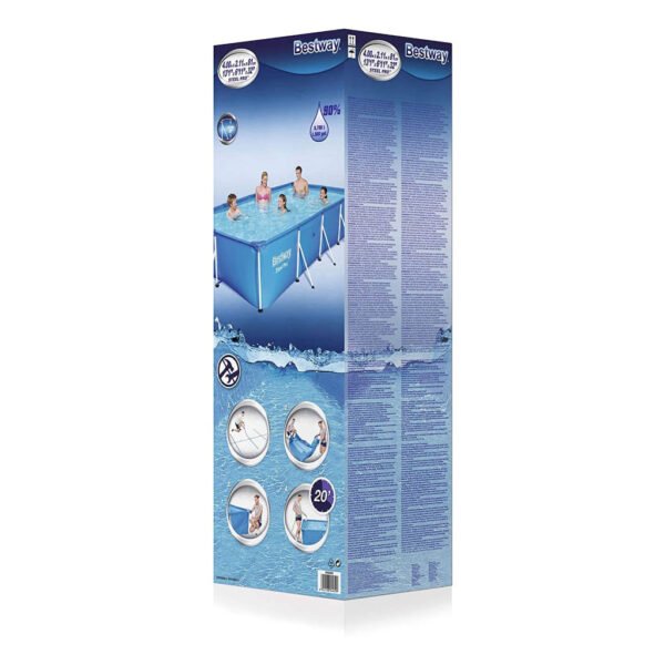 ⁦Piscine Tubulaire Rectangulaire Steel Pro 400 x 211 x 81 cm Bestway – مسبح عائلي بإطار قوي وسعة كبيرة⁩ - الصورة ⁦5⁩