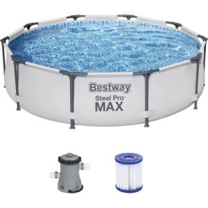 Piscine Ronde Autoportante 305 x 76 cm avec Pompe de Filtration – مسبح دائري مع مضخة تنقية