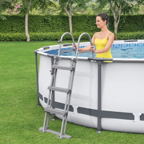 ⁦Piscine Tubulaire Bestway Steel Pro Max 366 x 100 cm avec Pompe et Échelle – مسبح عائلي مع مضخة وسُلّم⁩ - الصورة ⁦4⁩