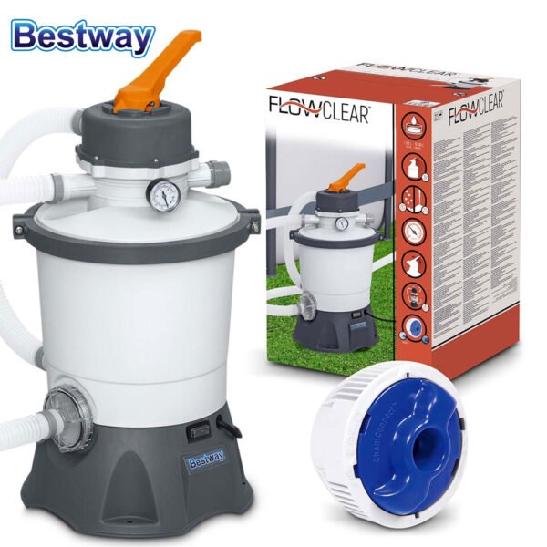 ⁦FlowClear Pompe de Filtre à Sable 1100-18100L Bestway 58515⁩ - الصورة ⁦4⁩