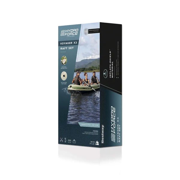 ⁦Bateau Gonflable Bestway Voyager X3 avec Rames et Pompe – 294 x 137 cm – Modèle 65164 قارب قابل للنفخ Bestway Voyager X3 مع مجاديف ومضخة – 294 × 137 سم – موديل 65164⁩ - الصورة ⁦3⁩