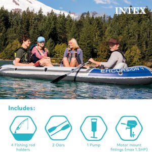 Bateau Gonflable Intex 68325EP – Grand Modèle avec 2 Rames et Pompe Incluse | قارب هوائي كبير مع مجاديف ومضخة من إنتكس