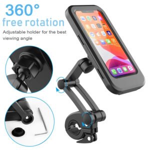 Support Téléphone Vélo/Moto Étanche – Rotation 360°, Universel