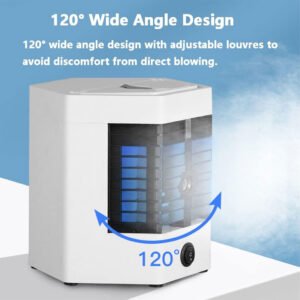 Ventilateur Portable Refroidisseur à Brume – 3 Modes, USB, 120° Grand Angle