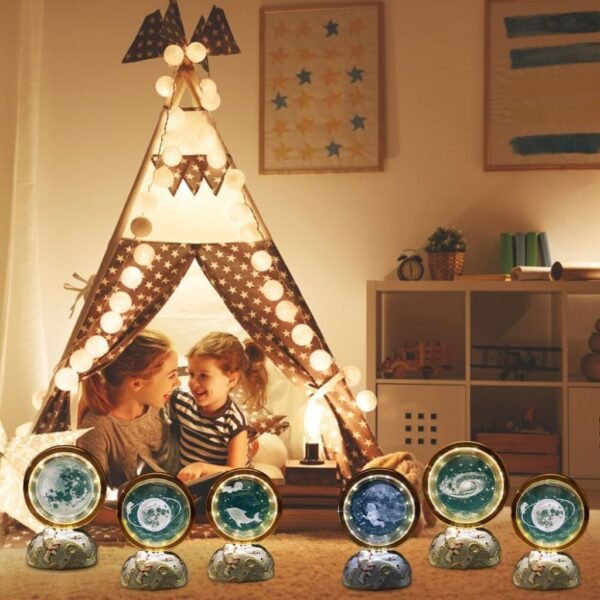 ⁦Lampe Cristal Système Solaire 3D avec LED – Globe Astronomique Décoratif⁩ - الصورة ⁦4⁩