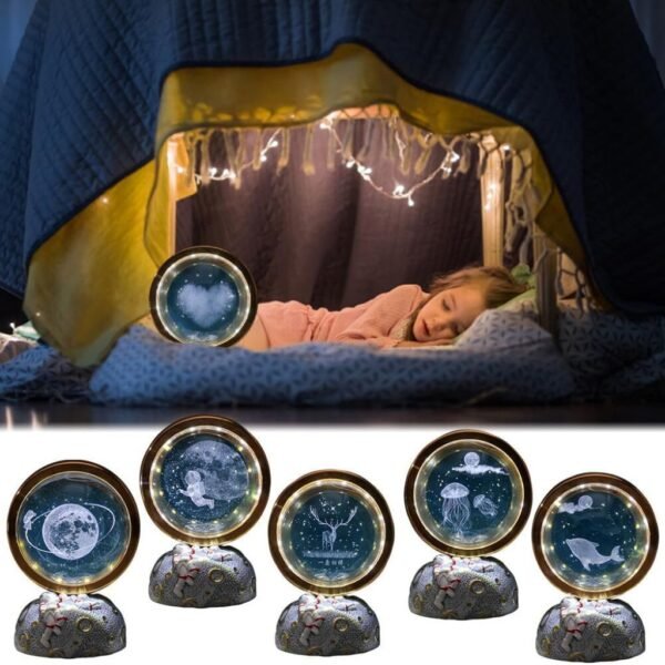 ⁦Lampe Cristal Système Solaire 3D avec LED – Globe Astronomique Décoratif⁩ - الصورة ⁦7⁩
