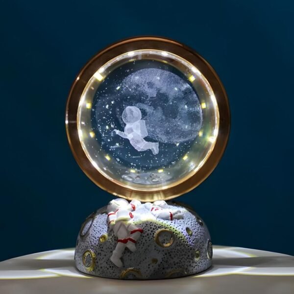 ⁦Lampe Cristal Système Solaire 3D avec LED – Globe Astronomique Décoratif⁩ - الصورة ⁦5⁩