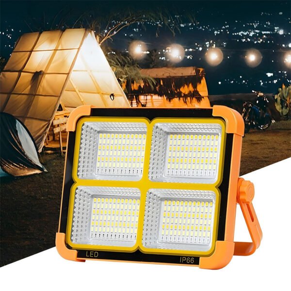 ⁦Projecteur LED rechargeable 150W avec panneau solaire كشاف  قابل للشحن  مع لوح شمسي⁩ - الصورة ⁦7⁩