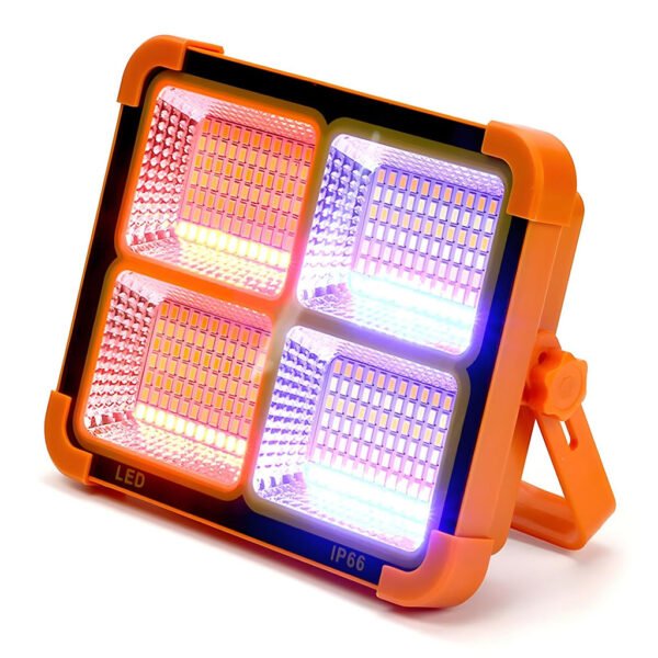 ⁦Projecteur LED rechargeable 150W avec panneau solaire كشاف  قابل للشحن  مع لوح شمسي⁩ - الصورة ⁦8⁩