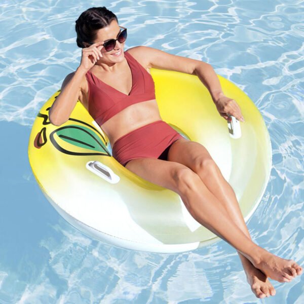⁦Bouée Gonflable Ronde 114 cm avec Poignées – Bestway 36448 عوامة دائرية قابلة للنفخ مع مقابض – بيست واي 36448⁩ - الصورة ⁦3⁩