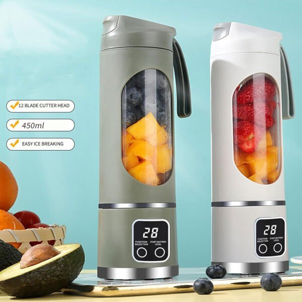 Mini Blender Portable USB 1500 ml – Presse-Agrumes Rechargeable avec Sécurité Intelligente