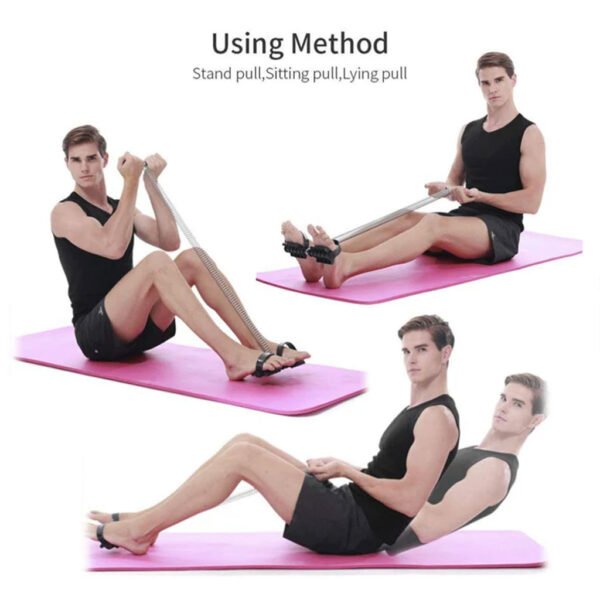⁦Bande de Résistance à Pédale Renforcée – Exercice Abdos, Bras et Jambes – Version Ressort Durable⁩ - الصورة ⁦4⁩