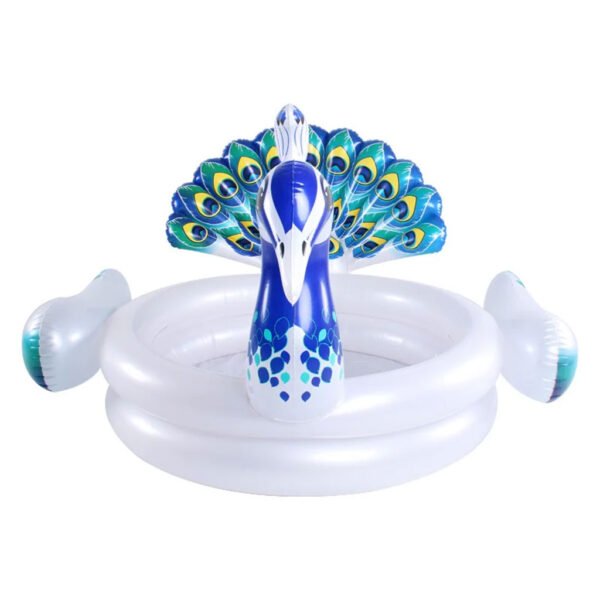 ⁦Bouée Gonflable pour Enfants – Design Paon 3D Coloré | عوامة سباحة للأطفال بشكل طائر الطاووس ثلاثي الأبعاد⁩ - الصورة ⁦3⁩
