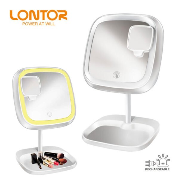 ⁦Lampe Miroir LED Maquillage et Lecture – Rechargeable avec Support Organisateur⁩ - الصورة ⁦3⁩