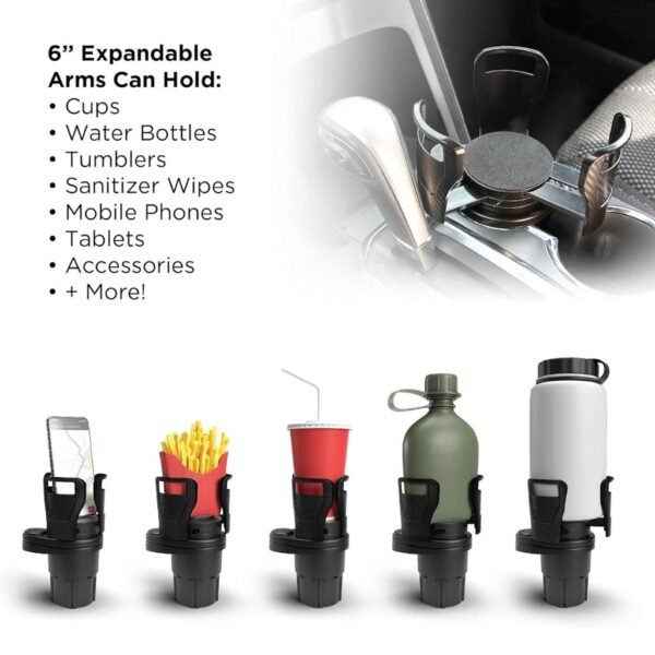 ⁦Porte-Gobelet Double Rotatif pour Voiture – Dream Hub CupStation⁩ - الصورة ⁦10⁩