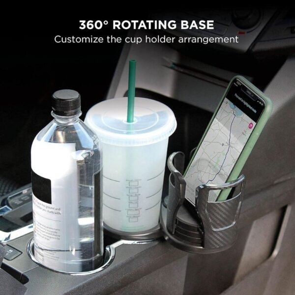 ⁦Porte-Gobelet Double Rotatif pour Voiture – Dream Hub CupStation⁩ - الصورة ⁦8⁩