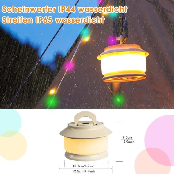 ⁦Guirlande LED  Rechargeable 20M – Étanche et Portable سلسلة أضواء قابلة لإعادة الشحن بطول 20 متر – مقاومة للماء وقابلة للنقل⁩ - الصورة ⁦4⁩