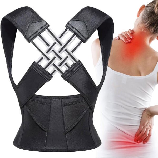 ⁦Correcteur de Posture Réglable Discret – Soulagement du Dos et des Épaules⁩ - الصورة ⁦2⁩