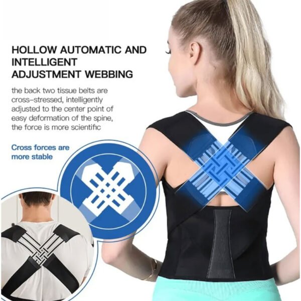 Correcteur de Posture Réglable Discret – Soulagement du Dos et des Épaules