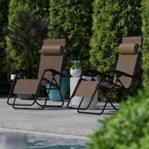 Chaise Longue Zéro Gravité Pliable et Ergonomique – Usage Intérieur/Extérieur
