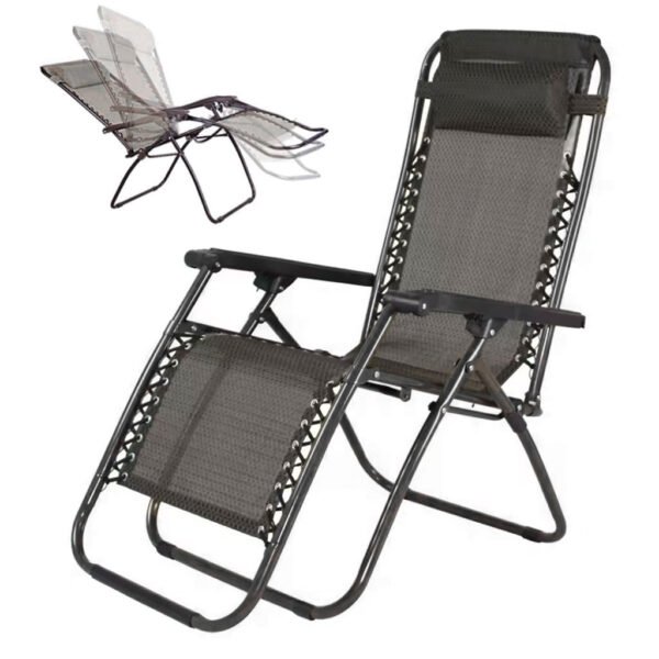 ⁦Chaise Longue Zéro Gravité Pliable et Ergonomique – Usage Intérieur/Extérieur⁩ - الصورة ⁦2⁩