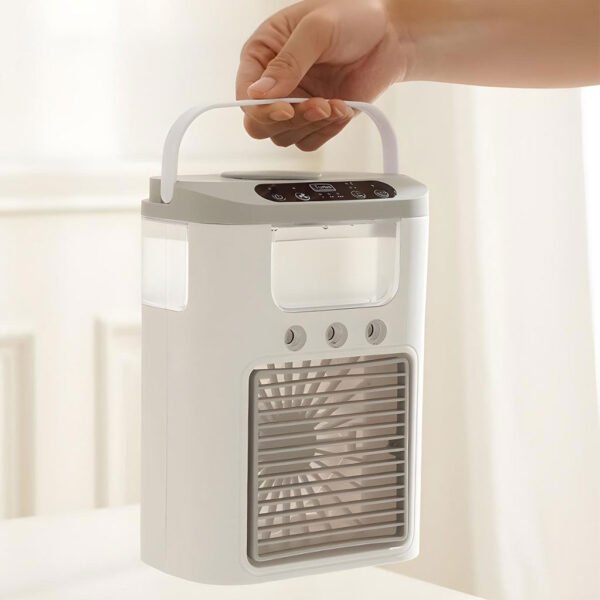 ⁦Mini Refroidisseur d’Air 3-en-1 avec USB, Humidificateur et Veilleuse LED⁩ - الصورة ⁦6⁩