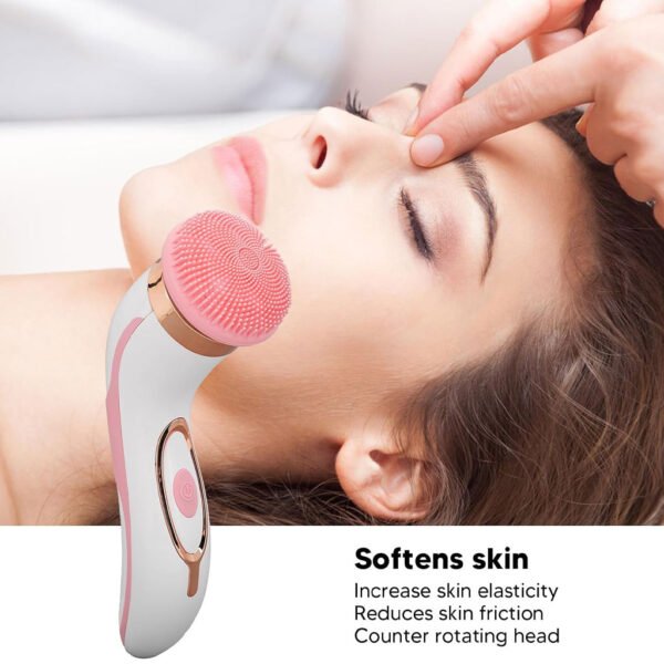⁦Brosse Nettoyante Visage Électrique à Micro-Vibrations Étanche – فرشاة تنظيف الوجه⁩ - الصورة ⁦10⁩
