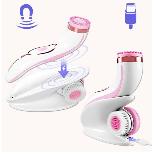 ⁦Brosse Nettoyante Visage Électrique à Micro-Vibrations Étanche – فرشاة تنظيف الوجه⁩ - الصورة ⁦2⁩