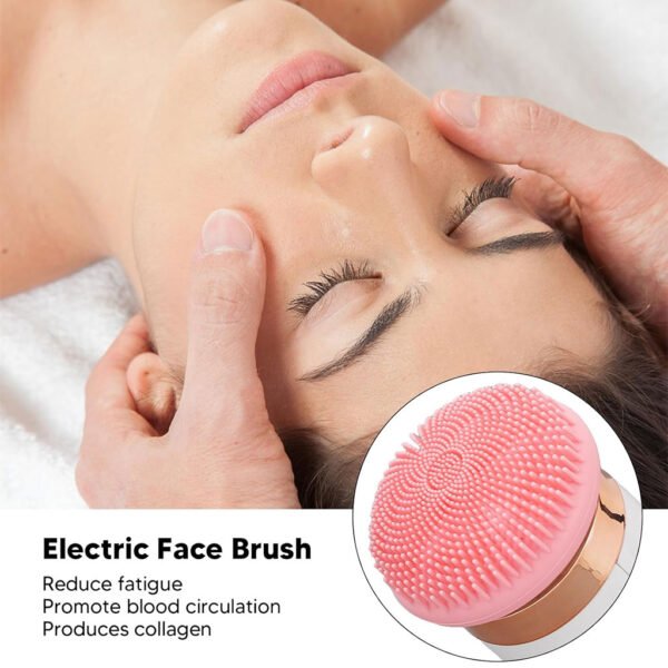 ⁦Brosse Nettoyante Visage Électrique à Micro-Vibrations Étanche – فرشاة تنظيف الوجه⁩ - الصورة ⁦4⁩