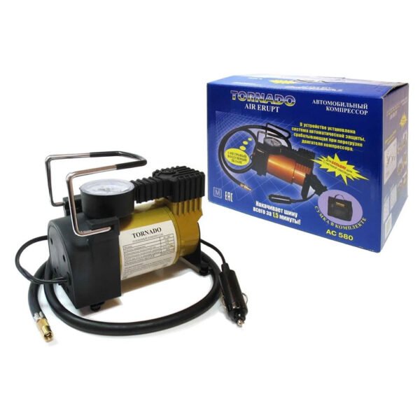 ⁦Compresseur d’Air Portable 150PSI – 12V avec 3 Embouts Polyvalents⁩ - الصورة ⁦2⁩