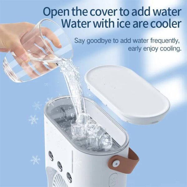 ⁦Ventilateur Refroidisseur Silencieux à Eau et Glace – Portable et Économique⁩ - الصورة ⁦7⁩