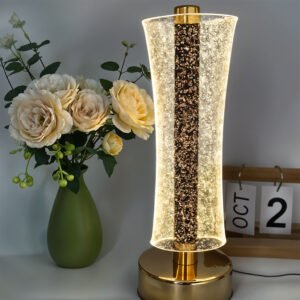 Lampe LED Cristal Design – Rechargeable, Change Couleur, 12h d’Autonomie