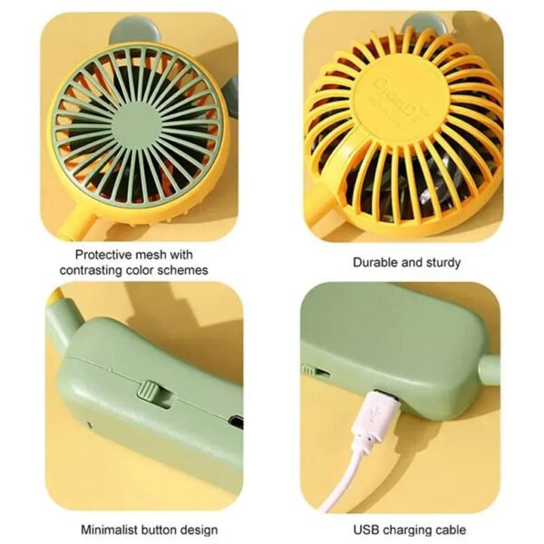 ⁦Ventilateur Tour de Cou Portable – Réglable 360° et Mains Libres⁩ - الصورة ⁦2⁩
