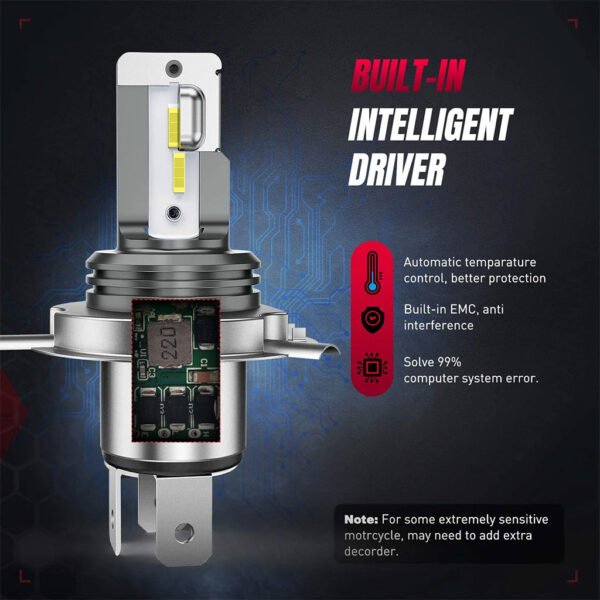 ⁦Ampoules de phares LED H4 6500K – Faisceau Parfait et Ultra-Lumineux⁩ - الصورة ⁦3⁩