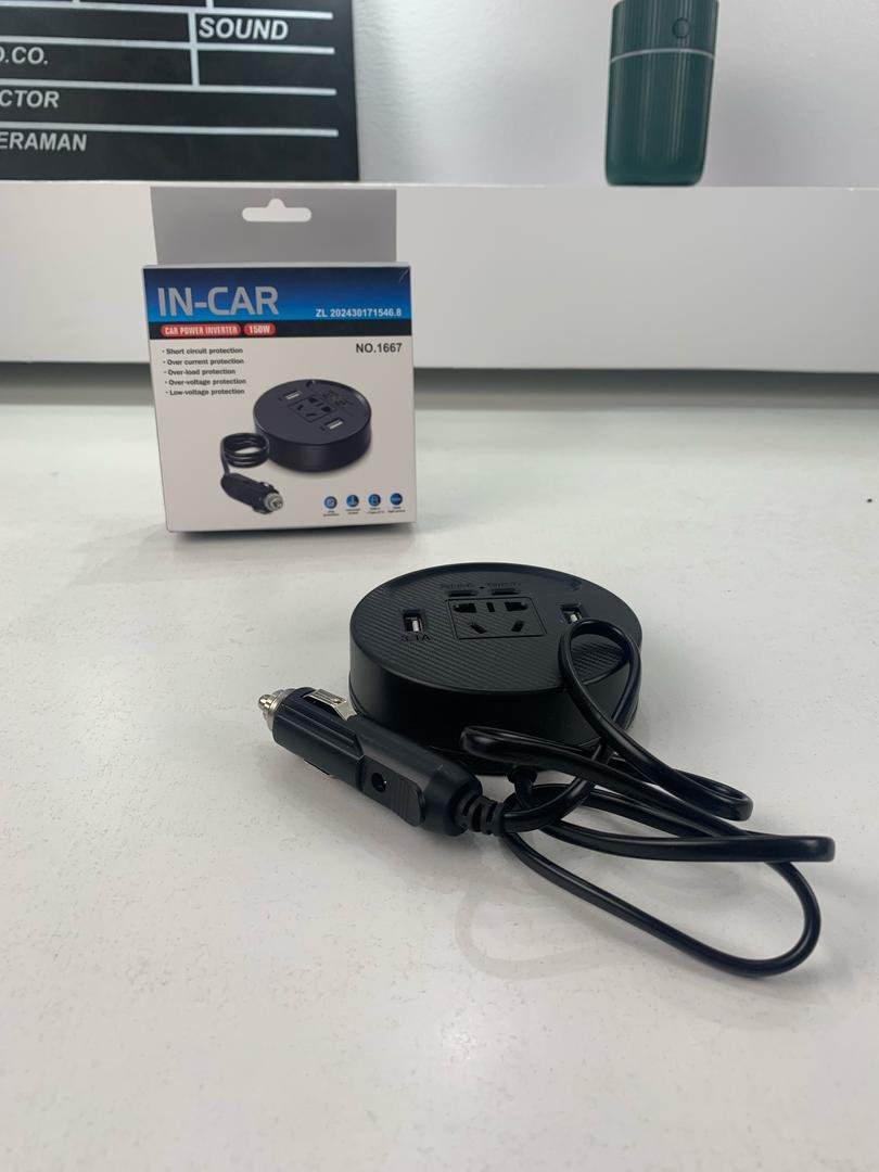 Onduleur Voiture 150W avec 4 Ports USB & Prise Secteur Universelle - الصورة 2