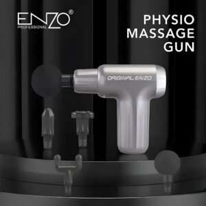 Pistolet de Massage ENZO – 6 Vitesses et 4 Têtes pour Soulagement Musculaire Complet