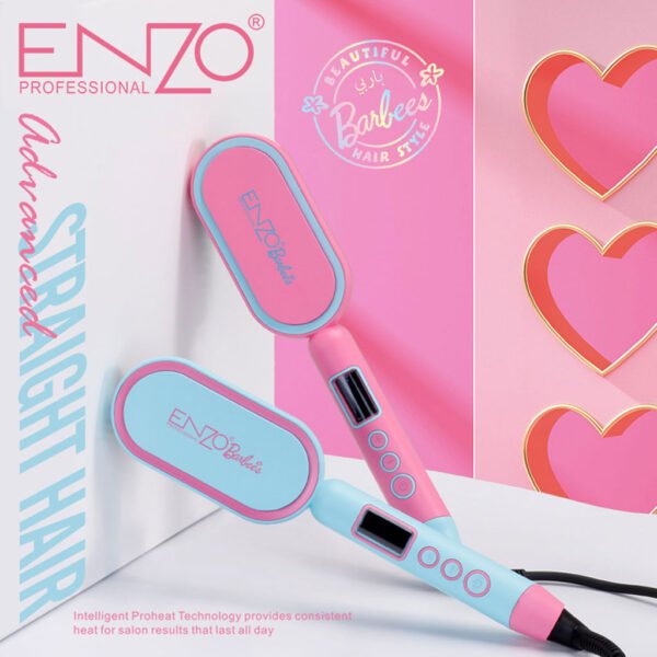 ⁦Brosse Lissante ENZO Barbie – Lissage Soin & Technologie Ionique⁩ - الصورة ⁦4⁩