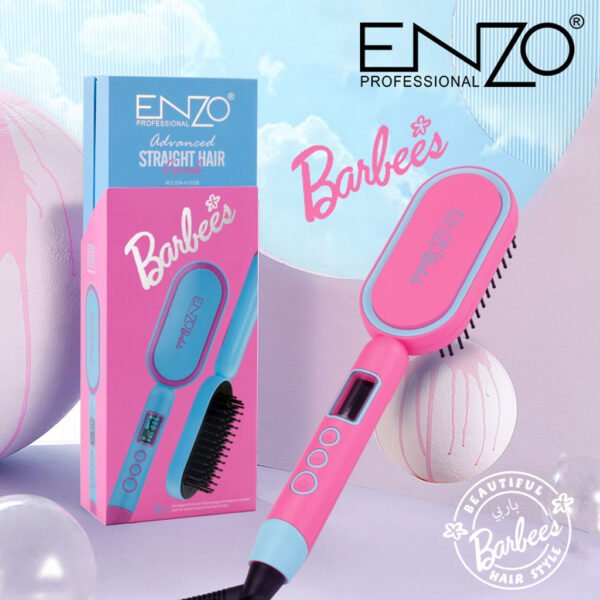 ⁦Brosse Lissante ENZO Barbie – Lissage Soin & Technologie Ionique⁩ - الصورة ⁦7⁩
