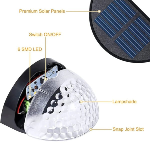 ⁦Applique Solaire LED Extérieure IP65 – Éclairage Éco pour Jardin et Cour⁩ - الصورة ⁦2⁩