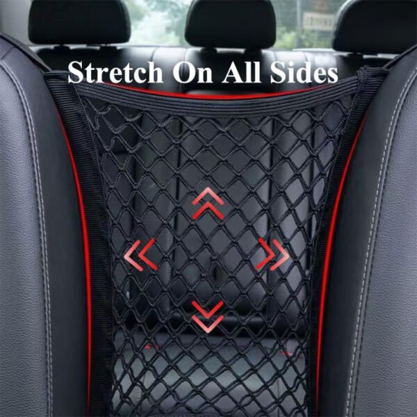 ⁦Filet Organisateur Élastique pour Siège Avant de Voiture⁩ - الصورة ⁦7⁩