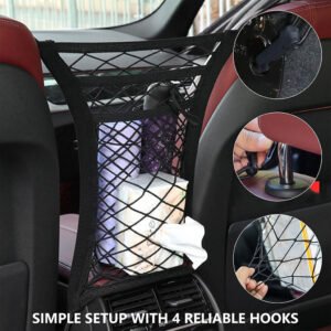 Filet Organisateur Élastique pour Siège Avant de Voiture
