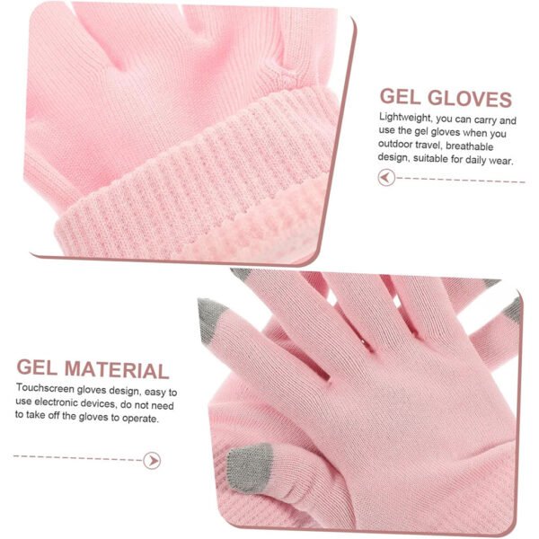 ⁦Gants Hydratants Coton avec Écran Tactile – Soin Nuit Mains Sèches⁩ - الصورة ⁦3⁩